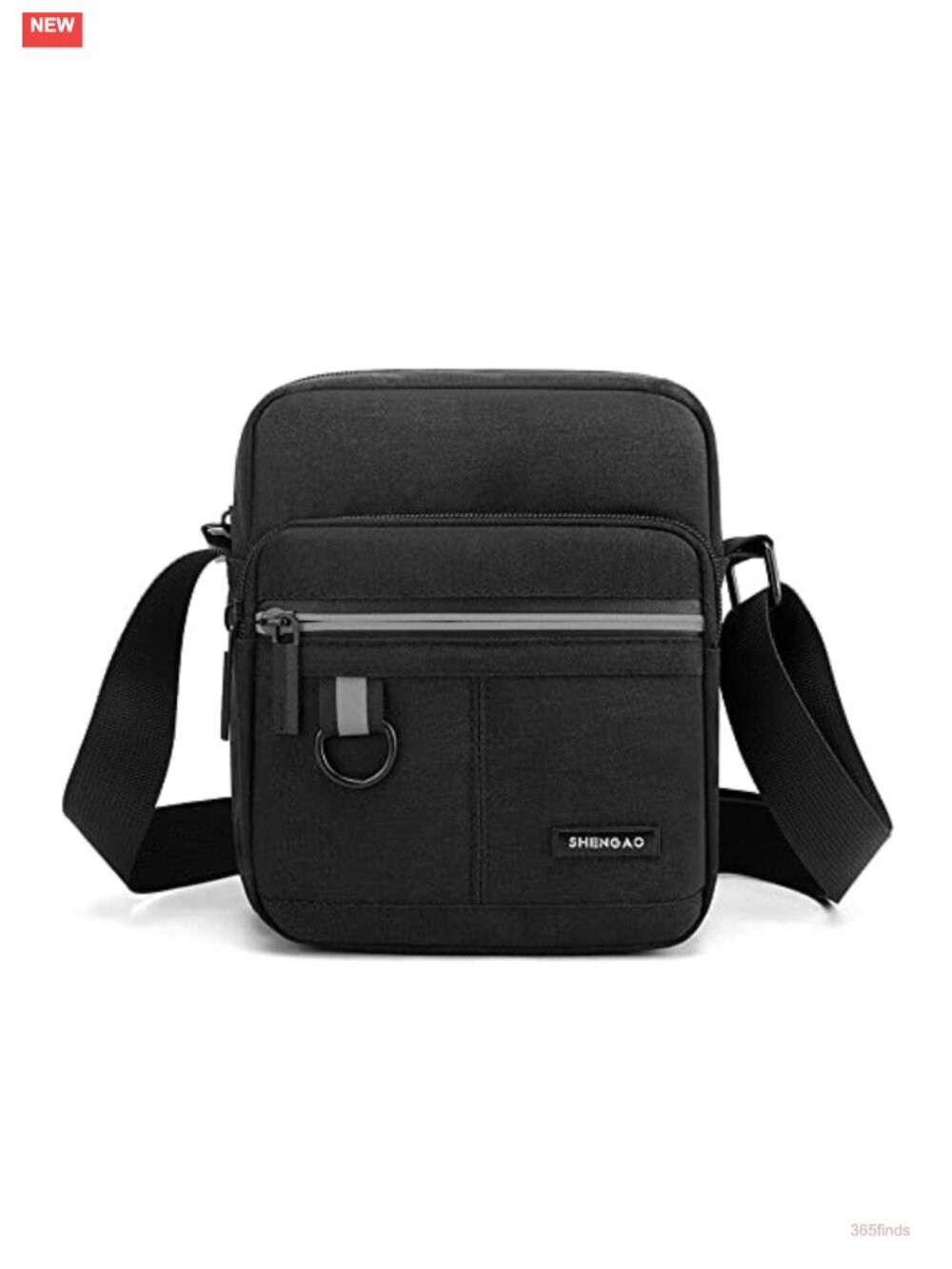 Canvas Crossbody Sling Bag - Adjustable Strap, 4 Compartments, Unisex